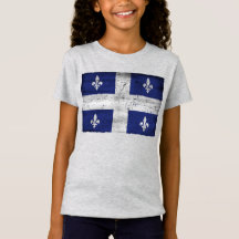 Drapeau du Québec style grunge érodé