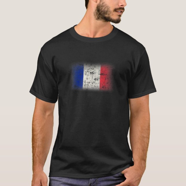 Drapeau Frankreich Flaggen Cooles französisches Fl T-Shirt (Vorderseite)