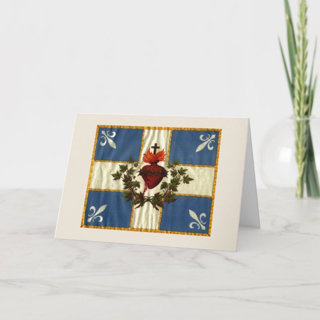 Drapeau Québec Antique Carillon Sacré-Coeur Karte (Vorderseite)