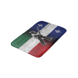 Drapeau Québec und Patriote Henri Julien érodé Badematte
