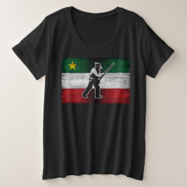 Drapeau Québec und Patriote Henri Julien érodé Große Größe T-Shirt