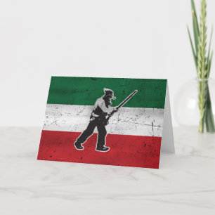 Drapeau Québec und Patriote Henri Julien érodé Karte