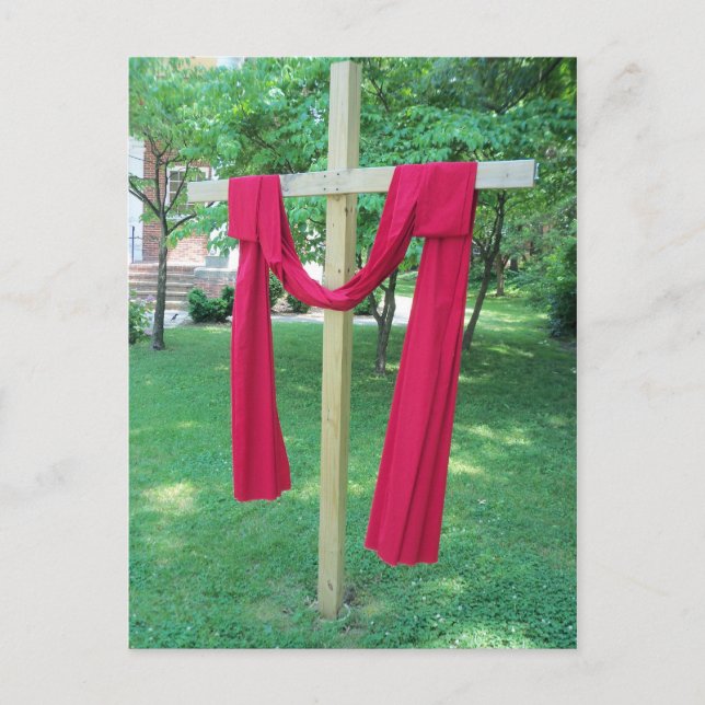 Draped Cross Postkarte (Vorderseite)
