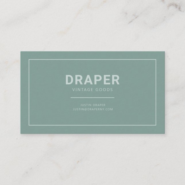 Draper Business Card (Sage Green) Visitenkarte (Vorderseite)