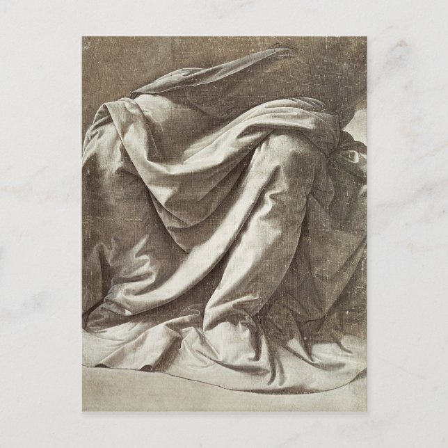 Drapery-Studie für eine sitzende Abbildung, c.1475 Postkarte (Vorderseite)