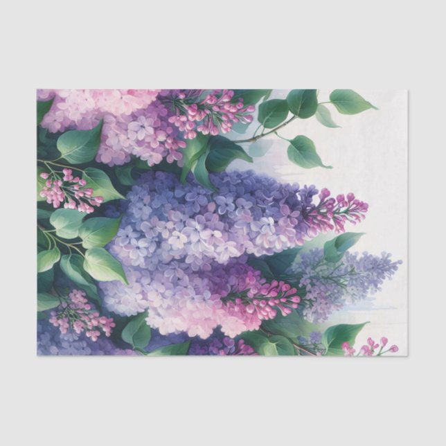 Draping Watercolor Lilac Decoupage Seidenpapier (Vorderseite)