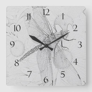 Draquelly & Daisies Quadratische Wanduhr