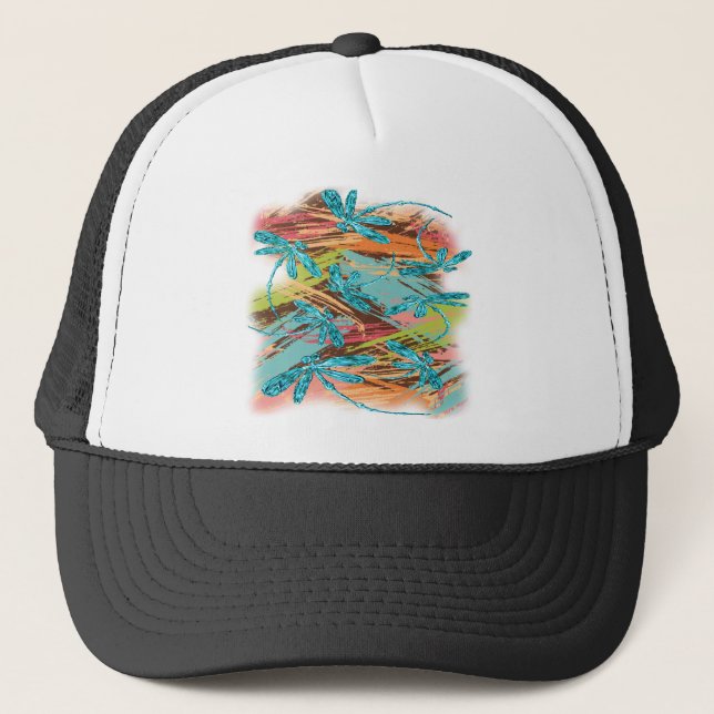 Draquelly Turquoise Splash Truckerkappe (Vorderseite)
