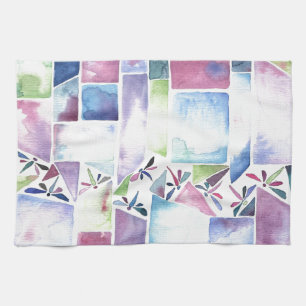 Draquelly Watercolor Pastel Geschirrtuch