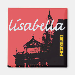 drastische vermilion Siena-Stadt-Silhouette Magnet