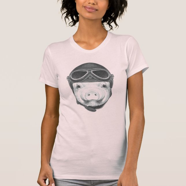 Draufgänger-Schwein T-Shirt (Vorderseite)