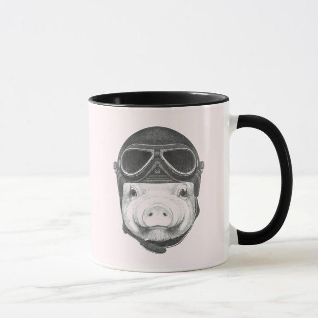 Draufgänger-Schwein Tasse (Rechts)