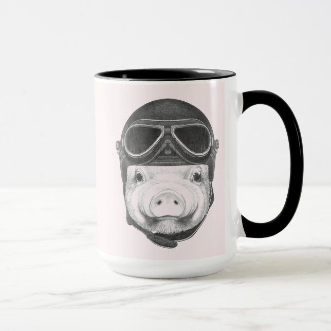 Draufgänger-Schwein Tasse (Rechts)