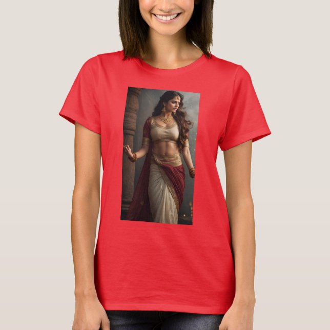 Draupadi: Fürchterliche Königin von Mahabharata T-Shirt (Vorderseite)