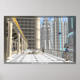Draußen auf dem Balkon Poster
