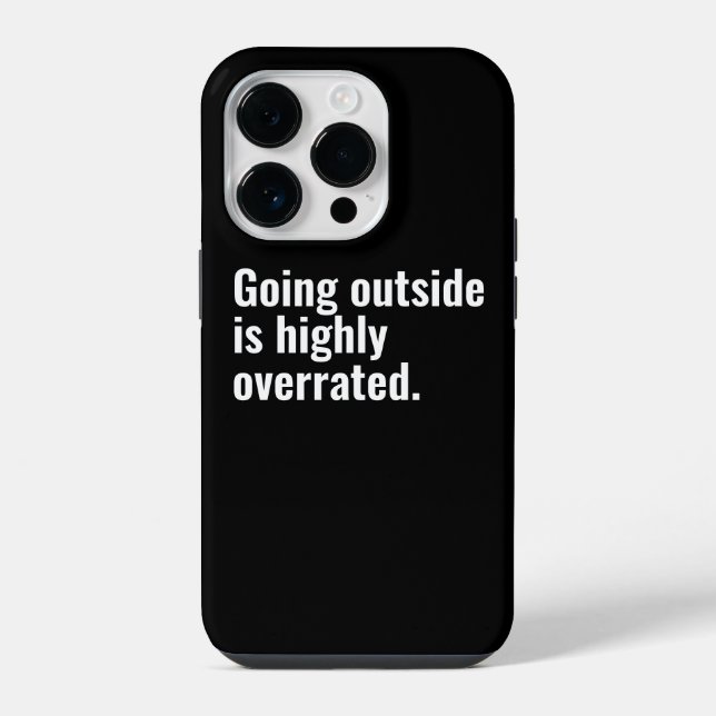 Draußen gehen ist höchst überbewertet Basic Cooler iPhone Hülle (Rückseite)