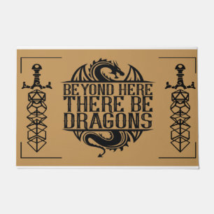Draußen gibt es Dragon Dungeon Dragon Doormat Fußmatte
