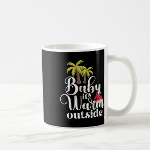 Draußen ist es warm lustiger Weihnachtsmann im Jul Kaffeetasse