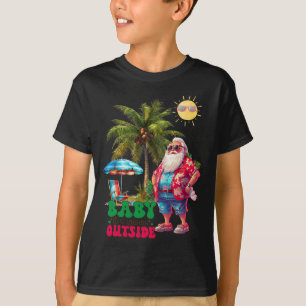 Draußen ist es warm, lustiger Weihnachtsmann, Weih T-Shirt