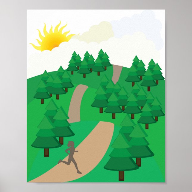 Draußen laufen poster (Vorne)