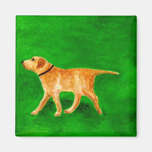 Draußen mit dem Hund spazieren gehen Magnet (Vorne)