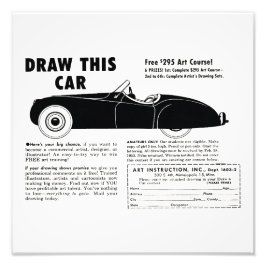 Draw Me - Vintage Art School Drawing Contest Mug Fotodruck