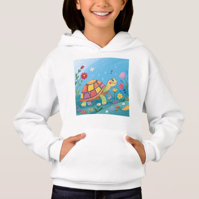 Drawing Baby Turtle Hoodie (Vorderseite)