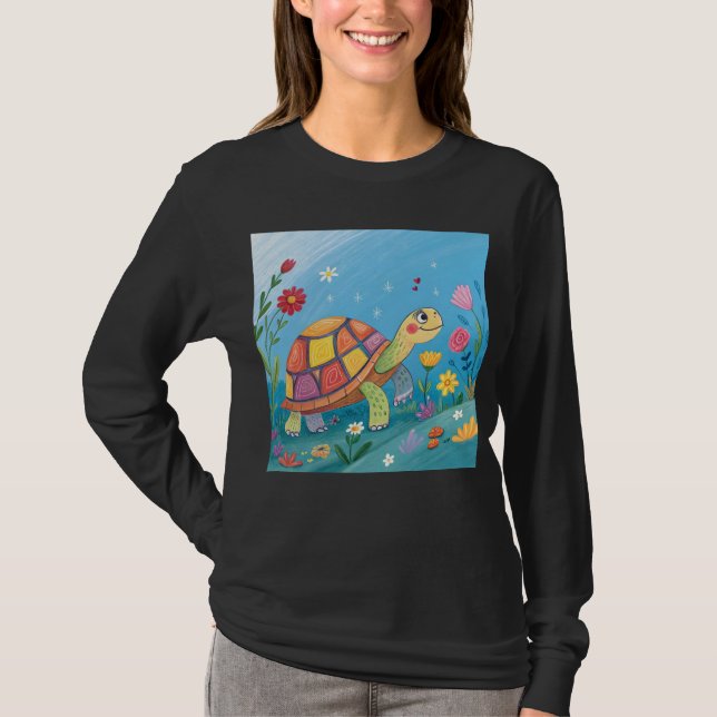 Drawing Baby Turtle T-Shirt (Vorderseite)