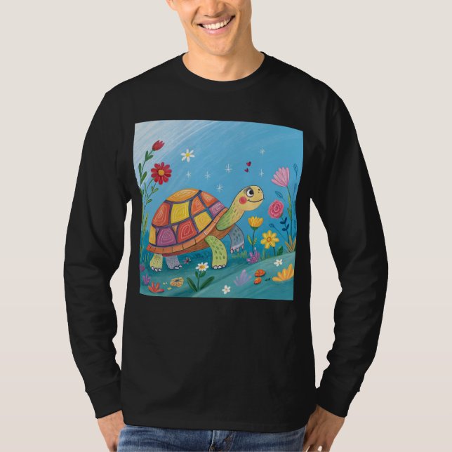 Drawing Baby Turtle T-Shirt (Vorderseite)