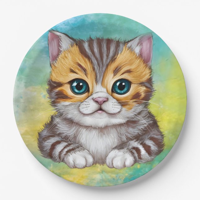 Drawing Cat Pappteller (Vorderseite)