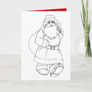 Drawing coloring for Christmas - Feiertagskarte