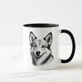 Drawing Norwegian Lundehund Tasse