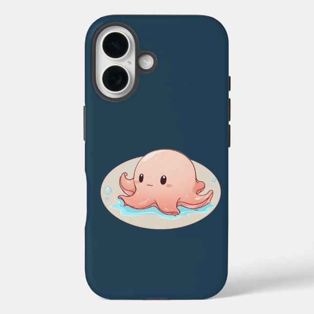 Drawing of a pink Baby Octopus Case-Mate iPhone Hülle (Rückseite)