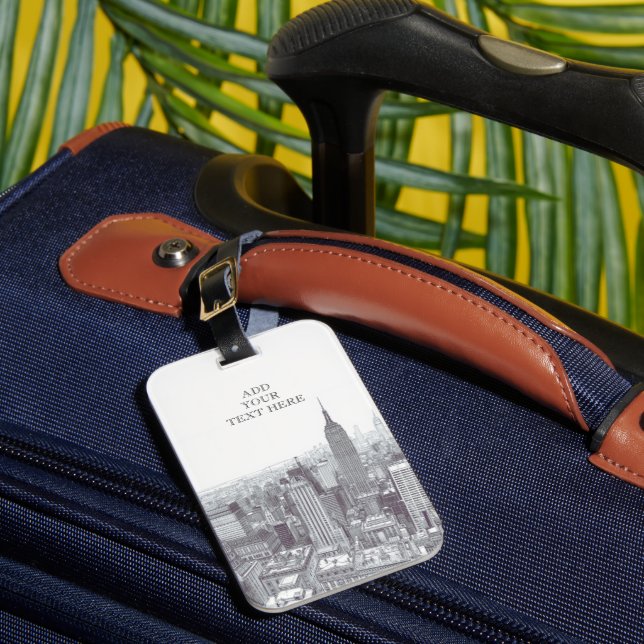 Drawing of New York City Landscape Custom Gepäckanhänger (Vorderseite Insitu 1)