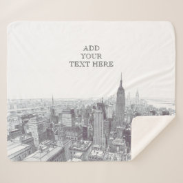 Drawing of New York City Landscape Custom Sherpadecke