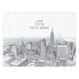 Drawing of New York City Landscape Custom Tischdecke