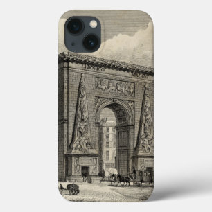 Drawing of Porte Saint-Denis Monument iPhone 13 Hülle