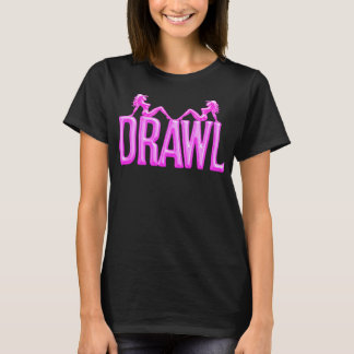 Drawl Mudflaps Damen Dunkles T-Shirt