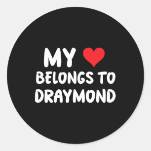 Draymond - Mein Herz gehört Draymond - Liebe Runder Aufkleber