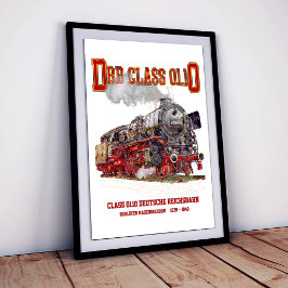 DRB-Baureihe 01.10 Dampflok. Deutsche Reichsbahn Poster