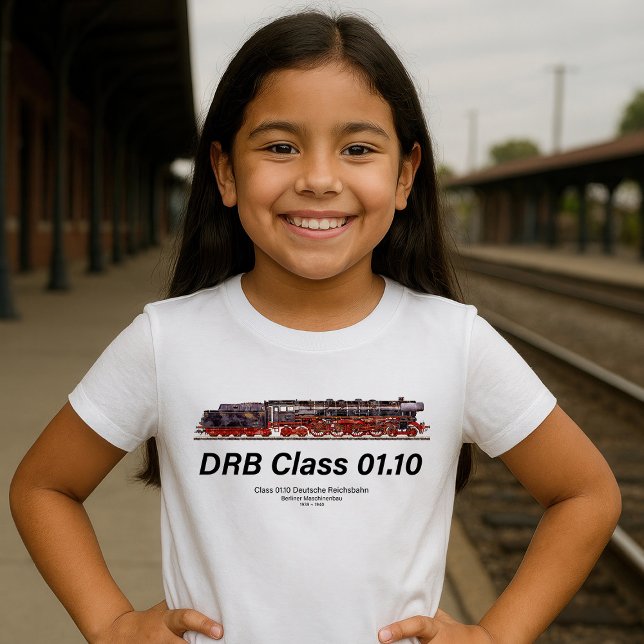 DRB Class 01.10 Deutsche Reichsbahn Steam Train T-Shirt (DRB Class 01.10 Deutsche Reichsbahn Steam Train. Girl Basic T-Shirt)