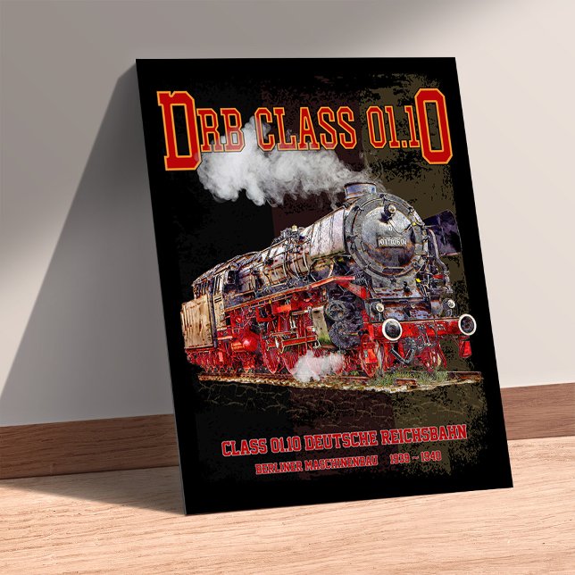 DRB Class 01.10 Steam Train. Deutsche Reichsbahn Poster (DRB Class 01.10 Steam Train. Deutsche Reichsbahn. Poster)