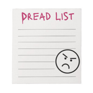 Dread-Liste Notizblock