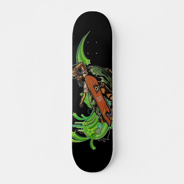 Dread Man Skateboard (schwarz) (Vorne)
