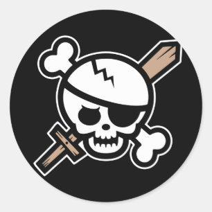 Dread Pirate Pete Runder Aufkleber
