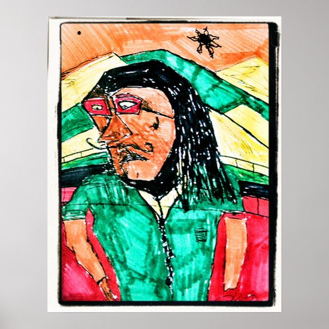 Dread-Profil Zeichnend Poster (Vorne)