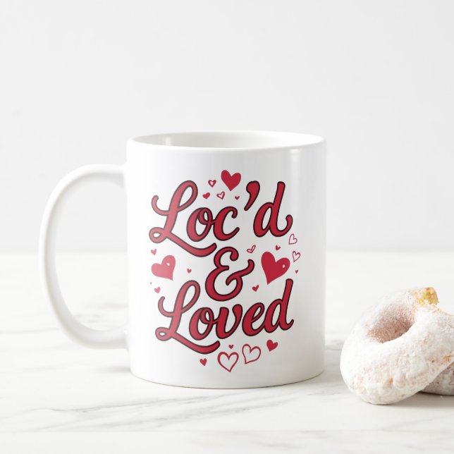 Dreadlock-Erbe Valentinstag Haar-Liebe-Tasse Kaffeetasse (Mit Donut)