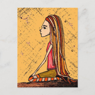 Dreadlock-Girl Postkarte