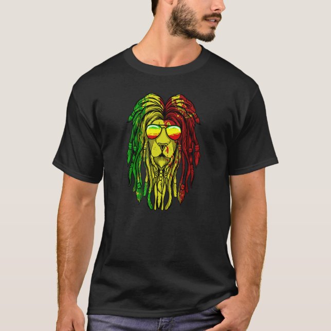 Dreadlocks Rasta Hair Locs Reggae Rastafari Jama T-Shirt (Vorderseite)