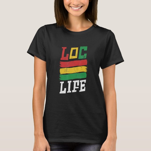 Dreadlocks Rasta sucht Leben für Melanin Afro Drea T-Shirt (Vorderseite)